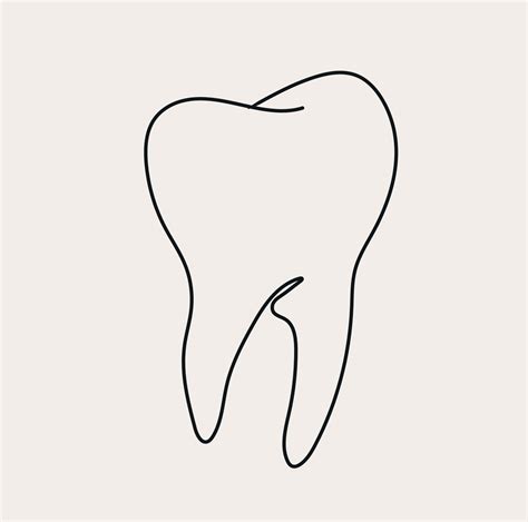 Minimalist Dentist Line Art, Teeth Tooth Outline Drawing, Dental Clinic ...