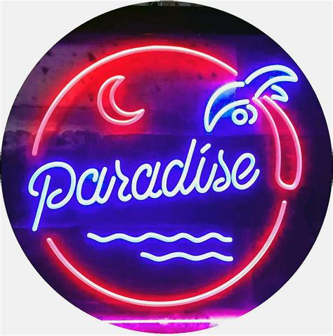 Paradise neon sign , Neon Sign on Acrylic prints