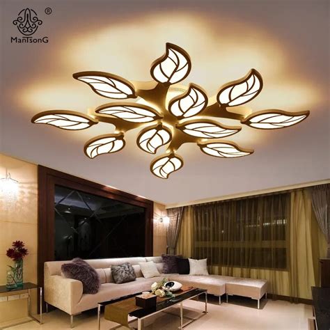 Ceiling Lights Modern Leaf Design Acrylic LED Simple Smart Lamps ...