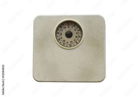 Analog weight scale isolated on white background Stock Photo | Adobe Stock