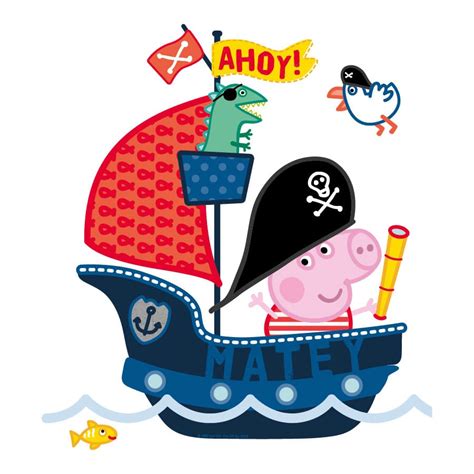 George’s pirate ship wall sticker | Peppa Pig | Stickerscape | UK