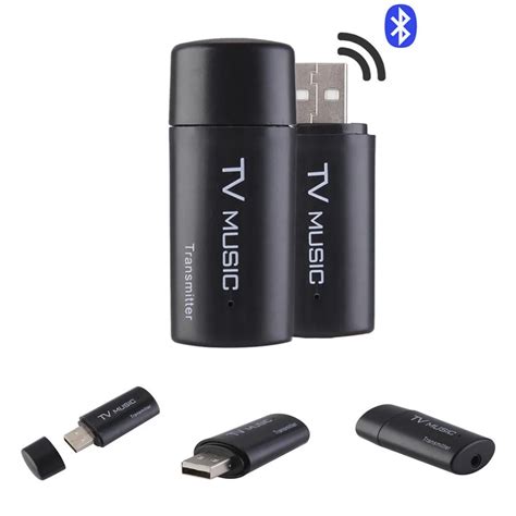 Bluetooth Adapter For TV USB Wireless Bluetooth Stereo Music Audio Adapter Transmitter Dongle ...