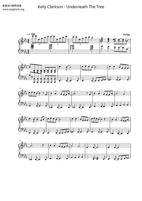 Kelly Clarkson-Underneath the Tree Sheet Music pdf, - Free Score Download ★