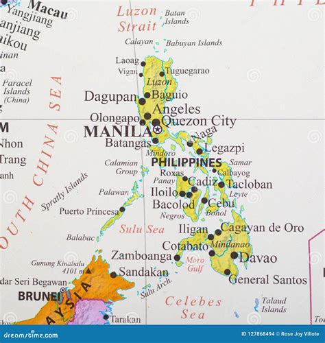 Map of Philippines stock photo. Image of archipelago - 127868494