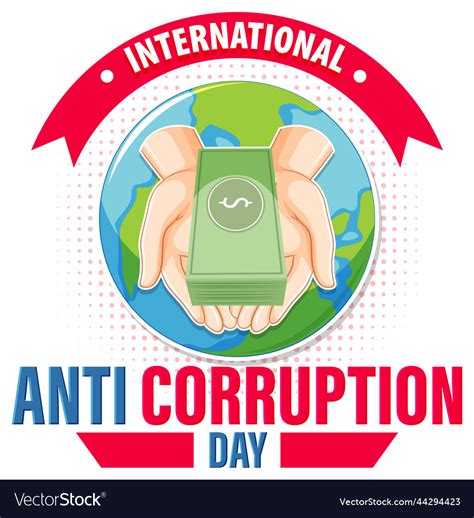 International anti corruption day poster design Vector Image