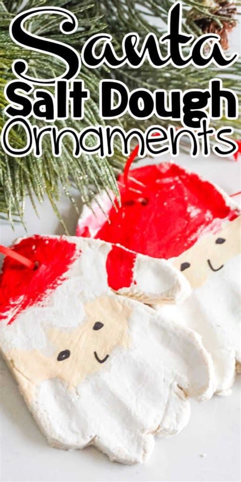 Salt Dough Handprint Santa Ornaments