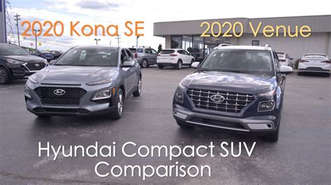 2020 Kona Se vs 2020 Venue Denim Edition|Hyundai SUV Comparison - YouTube