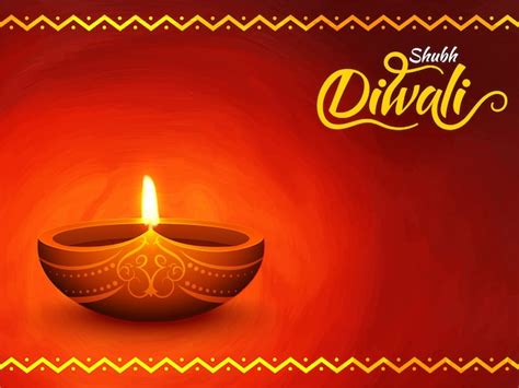 Premium Vector | Shubh Diwali greeting card design