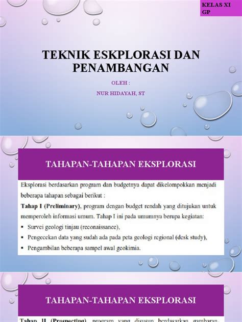 Tahapan Eksplorasi | PDF