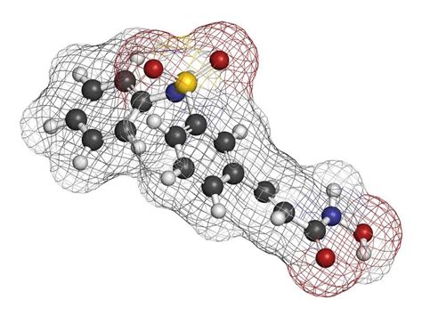 Belinostat Cancer Drug Molecule. Histone Deacetylase HDAC Inhibitor ...