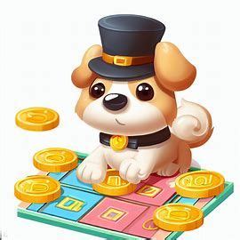 Cute dog playing Monopoly to earn coins. A delightful app. The art of ...