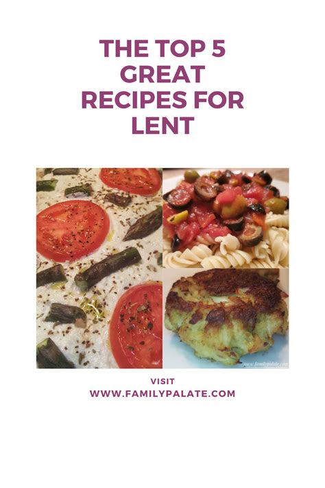 The Top 5 Great Lent Recipes | Lent recipes, Recipes, Easy meals