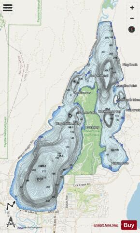 Payette Lake Fishing Map | Nautical Charts App