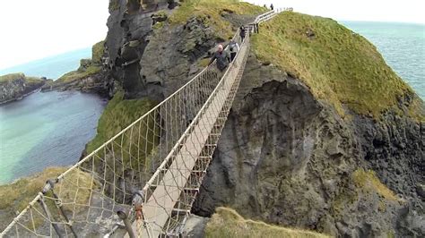 Carrick-a-Rede Rope Bridge - walk across - YouTube