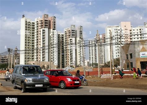 New buildings for the middle class in New Delhi, India Stock Photo - Alamy