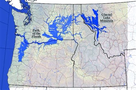 Figure 1. Map of Glacial Lake Missoula