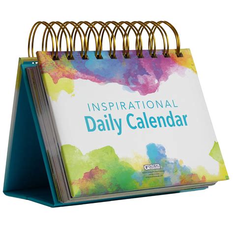 Excello Global Products Motivational & Inspirational Perpetual Daily Flip Calendar With Self ...