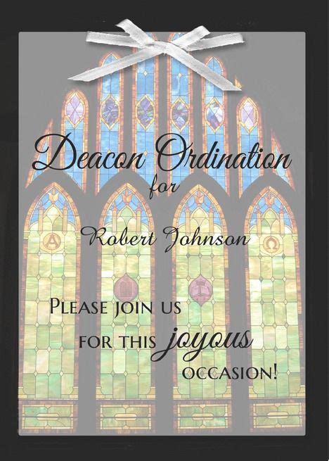 Deacon Ordination Invitation - custom name stain glass card , #AD, # ...