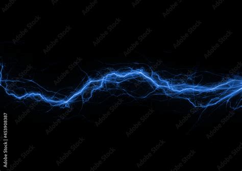 Blue lightning, abstract electrical background Stock Illustration ...