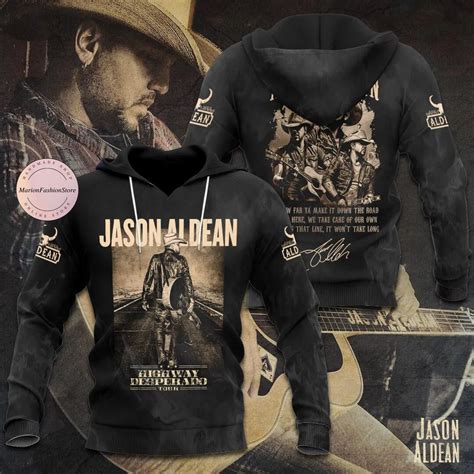 Jason Aldean Hoodie, Jason Aldean Highway Desperado Tour Shirt sold by ...