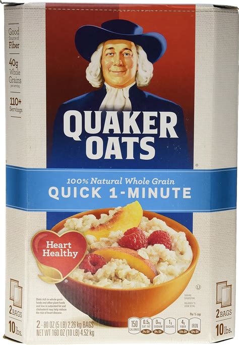 Quaker Oats Quick 1 Minute Oatmeal - 2/5 lb.: Amazon.ca: Grocery