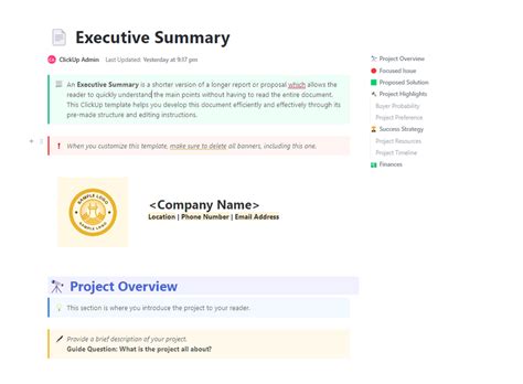 10 Free Executive Summary Templates in Word, Slides, & ClickUp