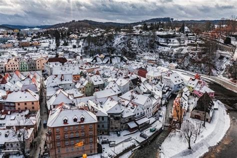 Premium Photo | Cesky krumlov winter day