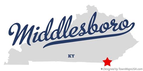 Map of Middlesboro, KY, Kentucky