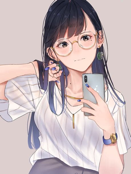 Share more than 71 anime girl with circle glasses - in.cdgdbentre