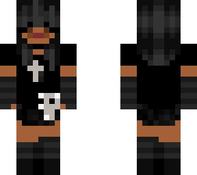 Dark skin goth girl | Minecraft Skin