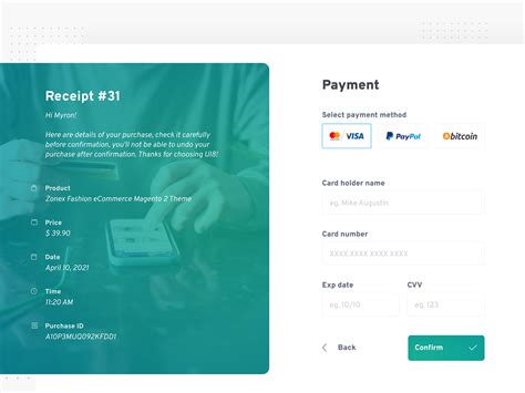 Payment page - Daily UI 02 by Ajdin Turkovic on Dribbble