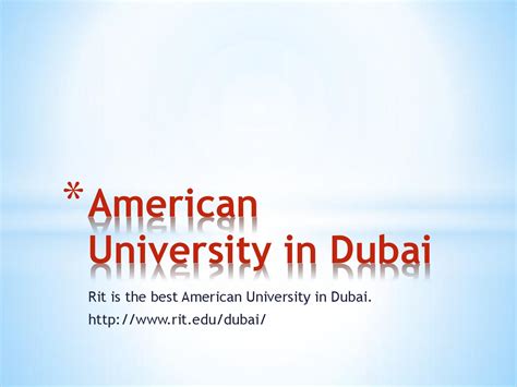 American university in dubai by ritdubai - Issuu