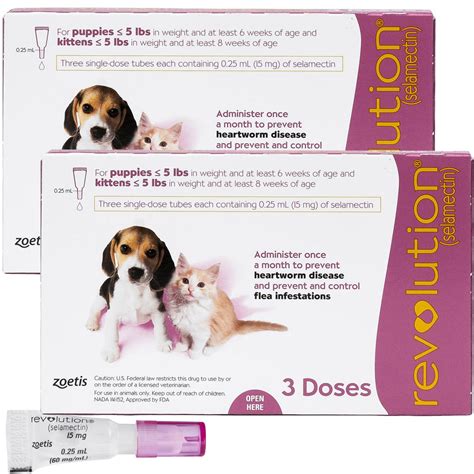 Revolution for Puppies & Kittens - Under 5 lbs (6 Doses) | On Sale | EntirelyPets Rx