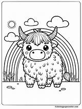 9 Baby Highland Cow Coloring Pages sketch template