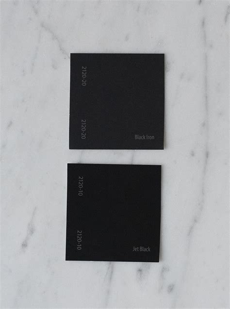 Black Paint Swatches from Benjamin Moore - Room For Tuesday