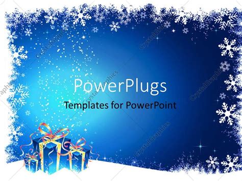 PowerPoint Template: a number of gifts and signs for Christmas celebrations (7227)