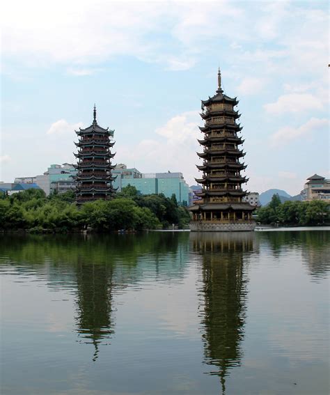 Guilin, China: Sun and Moon Pagodas - i put my life on a shelf