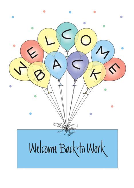 Welcome Back To Work Card | Images and Photos finder