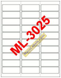 MACO ML-3025 Permanent White Address Labels 2-5/8" X 1" , 30 Labels pe – Macolabels