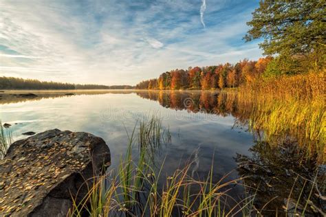 Amazing Autumn Lake Scenery in Sweden Stock Photo - Image of natural, kyrkhult: 80251230