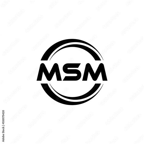 MSM letter logo design with white background in illustrator, vector ...