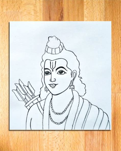 How to draw Lord Shree Ram easy and step by step, Lord Rama drawing for ...