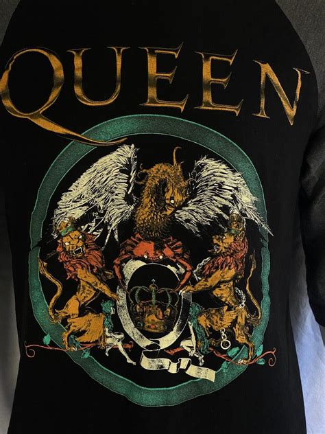 QUEEN Official Tour Merchandise Band Logo Black Ragla… - Gem