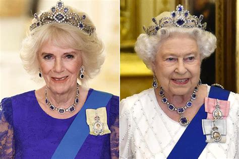 Queen Camilla Wears Queen Elizabeth's Sapphire Tiara for Second Time