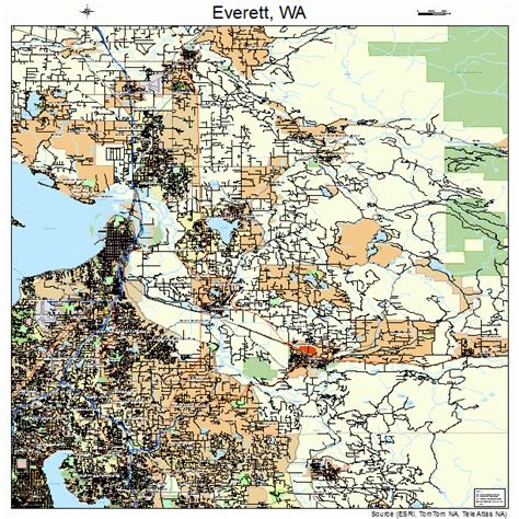 Everett Washington Street Map 5322640