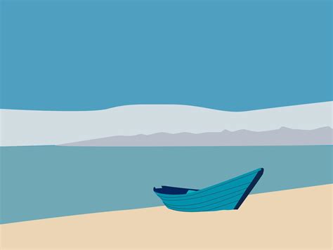 Blue boat, illustration, vector on white background. 13476480 Vector Art at Vecteezy