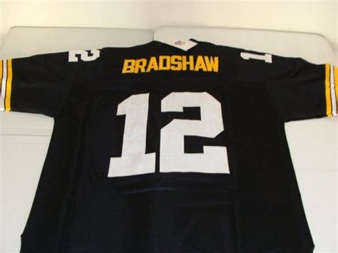 #12 TERRY BRADSHAW Pittsburgh Steelers NFL QB Black Mint Throwback ...