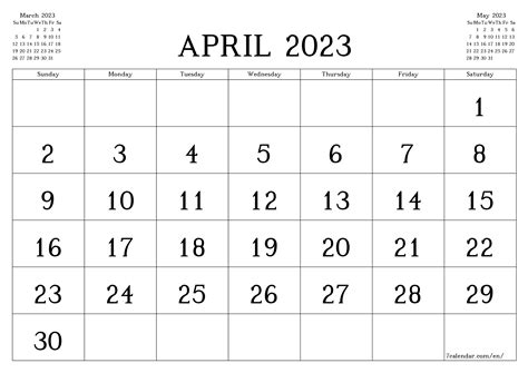 April 7 2023 Calendar - Get Latest Map Update