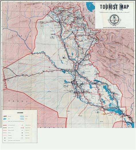 Large detailed tourist map of Iraq - 1970 | Iraq | Asia | Mapsland ...