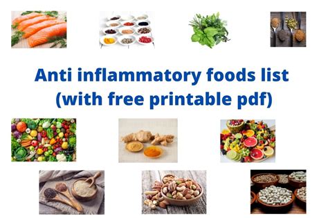 Anti inflammatory foods list pdf (free printable) - Go Healthy With Bea